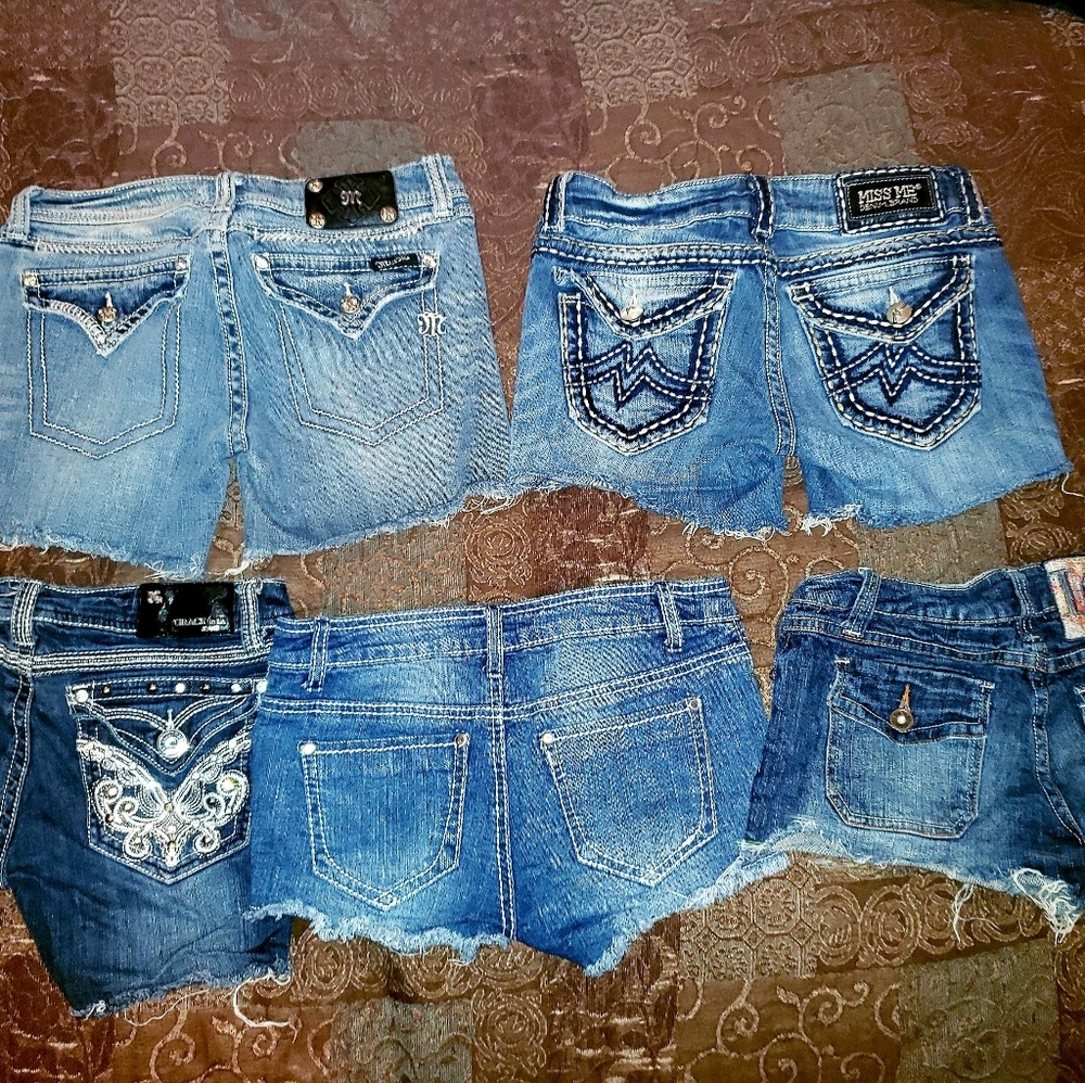 SOLD....5 Cut off Shorts, FREE SHIPPING : 2 pair Miss Me